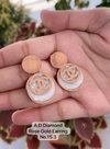 AD Designer Diamond Rose Gold Earrings 2 WHolesale Online
